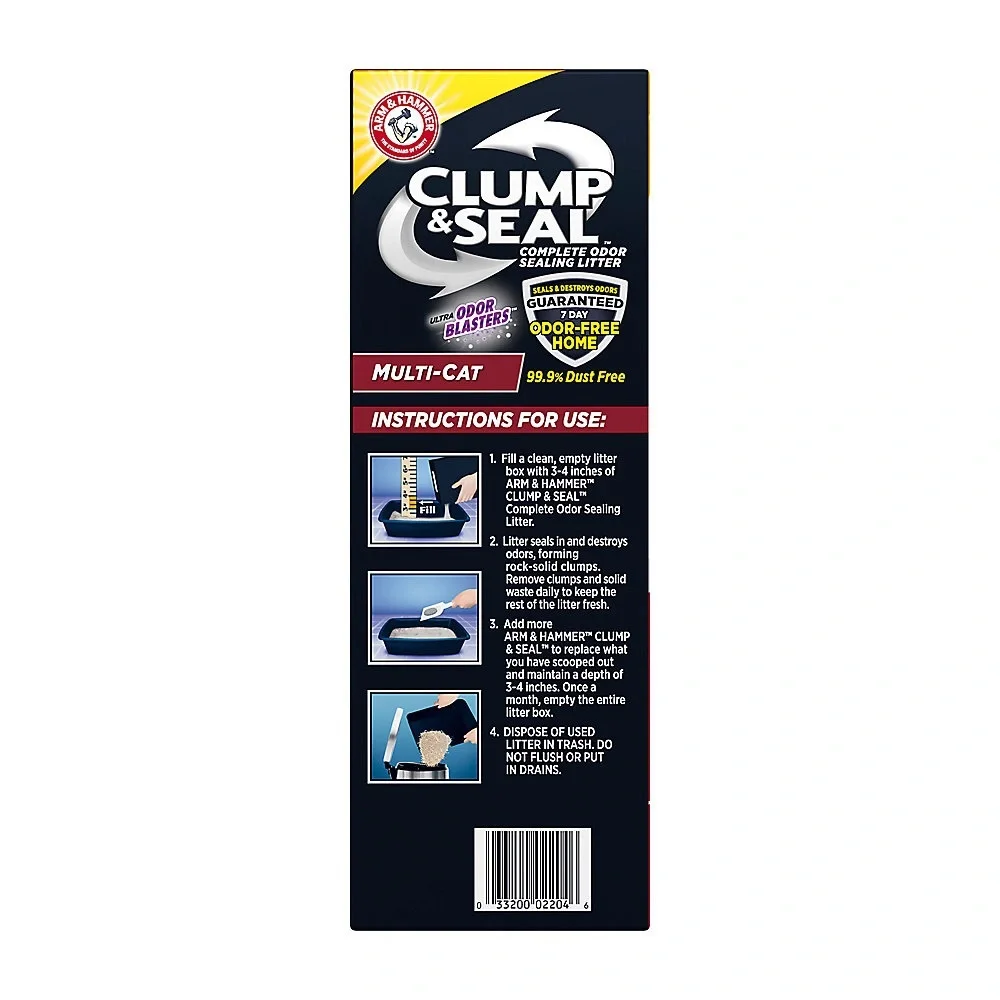 Arm & Hammer Litter Clump & Seal Multi-Cat Scented Clumping Clay Cat Litter
